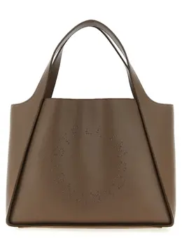 Stella McCartney-Logo Shopping Bag Tote Marrone-Donna 52238178976084