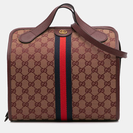 Gucci Red Mini GG Canvas Ophidia Web Duffle Bag 1182882