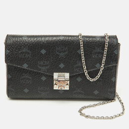 MCM Black Visetos Coated Canvas Patricia Flap Shoulder Bag 1182023