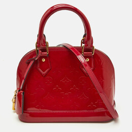 Louis Vuitton Rouge Grenadine Monogram Vernis Alma BB Bag 1181676