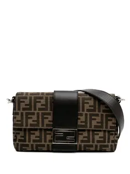 Fendi 2010-2025 Zucca Canvas Convertible Baguette Satchel crossbody bag 31229123