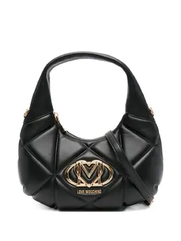 Love Moschino quilted logo-plaque shoulder bag 30996142