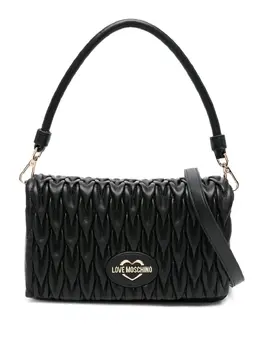 Love Moschino quilted logo-lettering shoulder bag 30995458