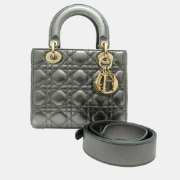Christian Dior Lady Christian Dior Silver Calfskin Shoulder Bag 1182814