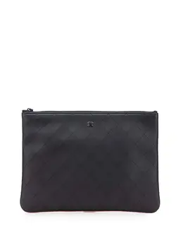 Chanel 2021-2025 Medium Stitched Calfskin CC Cosmetic Case clutch bag 31223674