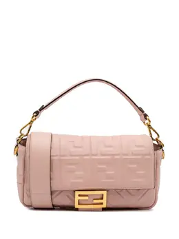 Fendi 2010-2025 Zucca Embossed Leather Baguette satchel 31229223