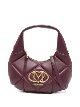 Love Moschino quilted logo-plaque shoulder bag 30996173