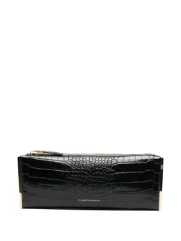 Клатч на молнии с эффектом крокодила Elisabetta Franchi, черный 31085255 | черный