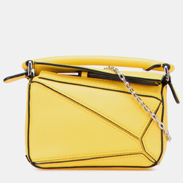 Loewe Yellow Nano Calfskin Puzzle Satchel 1183539