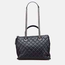 Chanel Black Medium Quilted Calfskin Boy Chained Tote 1183576