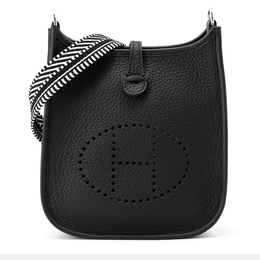 Hermes Evelyne TPM Amazon Black White Sangle Zigzag Clemence Bag 1183035