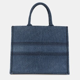 Christian Dior Blue Large Oblique Denim Book Tote 1183433