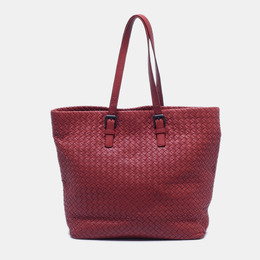 Bottega Veneta Red Intrecciato Leather Tote 1182558