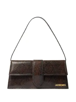 Jacquemus Le Chouchou snakeskin leather flap shoulder bag 30419869