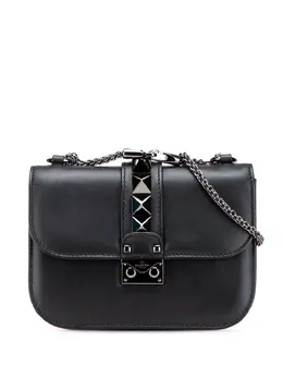 Valentino Garavani 2000-2017 Small Leather Rockstud Glam Lock crossbody bag 31262758
