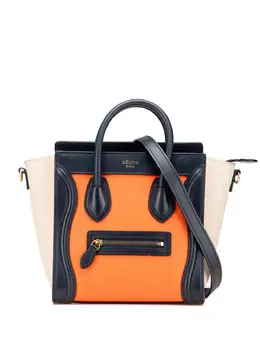 Celine 2014 Nano Tricolor Leather Luggage Tote satchel 31276201