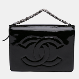 Chanel Black Mini CC Patent Clutch With Chain 1184455