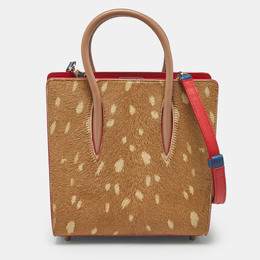 Christian Louboutin Multicolor Leather and Calf Hair Small Paloma Tote 1179626