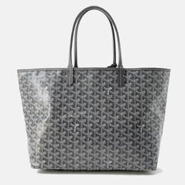 Goyard Saint Louis PM Gray PVC Leather Tote Bag 1182995