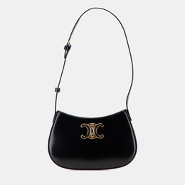 Celine Black Medium Shiny Calfskin Tilly Shoulder Bag 1184960
