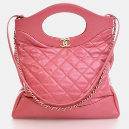 Chanel 31 Shopping Small Pink Aged Calfskin Shoulder Bag 1184504