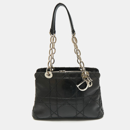 Christian Dior Black Cannage Leather Soft Lady Christian Dior Satchel 1184397