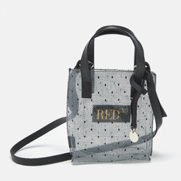 Red Valentino Transparent/Black PVC and Leather Joy2go Tote 1184129
