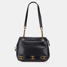 Chanel Black Triple CC Caviar Shoulder Bag 1183829