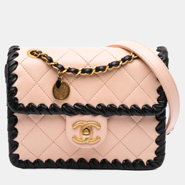 Chanel Black/Pink Mini Calfskin Braided My Own Frame Flap Bag 1183799
