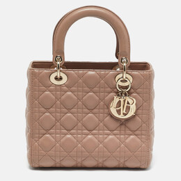 Christian Dior Beige Cannage Leather Medium Lady Christian Dior Tote 1149958