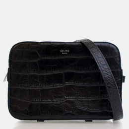 Celine Horizontal Phone Black Embossed Calfskin Bag 1184572