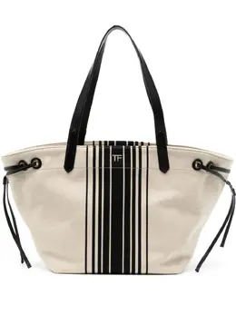 Tom Ford striped jacquard tote bag 30164036