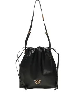 Pinko drawstring leather shoulder bag 31091948