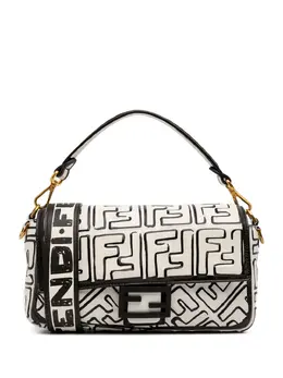 Fendi 2010-2025 Joshua Vides California Sky Medium Embossed Leather Baguette satchel 31284203