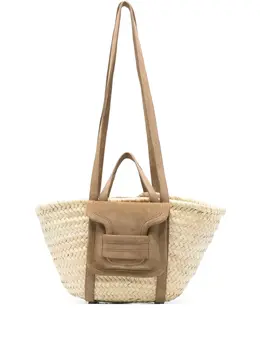 Pierre Hardy raffia suede-details tote bag 31118568