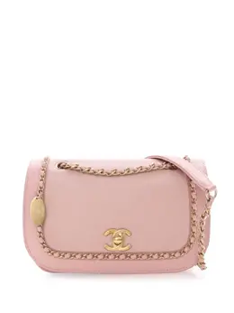 Chanel 2019 Lambskin and Caviar Lovely Chains Flap crossbody bag 31292333