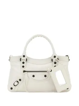 Balenciaga Le City First leather braided-handle tote bag 31241659