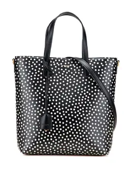 Saint Laurent 2020 Toy Calfskin Polka Dot North South Shopping Tote satchel 31283049