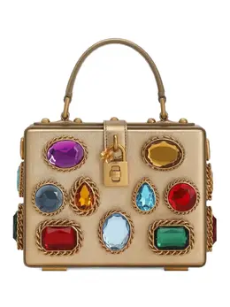 Dolce & Gabbana jewel-embellished box tote bag 29690517