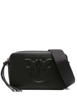 Pinko Carrie embossed-logo calf-leather cross-body bag 31119669