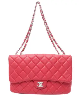Chanel 2014 Jumbo Quilted Lambskin 3 Accordion Flap shoulder bag 31281786