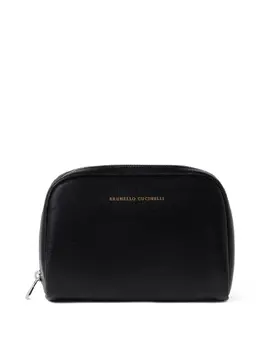 Brunello Cucinelli textured-leather wash bag 30321215
