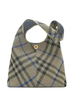 Burberry small Check knitted shoulder bag 27925856