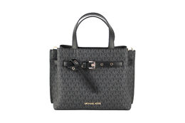 Сумка-кошелек через плечо из ПВХ Emilia Small Black Signature Michael Kors 14216268