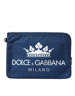 Элегантный синий нейлоновый клатч на молнии Dolce & Gabbana 14363252 | blue