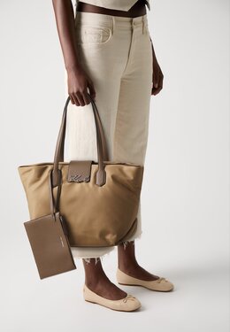 Сумка для покупок SIGNATURE TOTE SET Karl Lagerfeld, серо-коричневый k4851h1o8-b11 | taupe