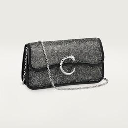 Вечерняя сумка Cartier Sac chaine mini modèle, Panthère C de Cartier, серебряные стеклянные бусины crl1002519