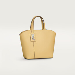 Женская сумка-тоут Cartier Sac cabas mini modèle, C de Cartier, текстурированная телячья кожа цвета мимозы crl1002663