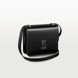 Женская сумка через плечо Cartier Sac porté épaule mini modèle, C de Cartier, черная телячья кожа crl1002289
