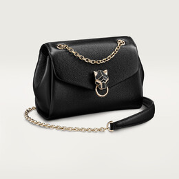 Женская сумка через плечо Cartier Sac chaine mini modèle, Panthère Graphique de Cartier, черная телячья кожа crl1002353